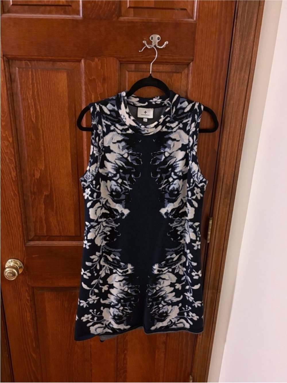 TUCKERNUCK Indigo Reflection Knit Jacquard Marie Dress NWOT Sz L